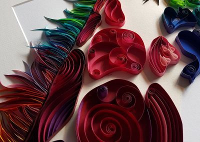 Zoom sur la crinière de Sophie la girafe