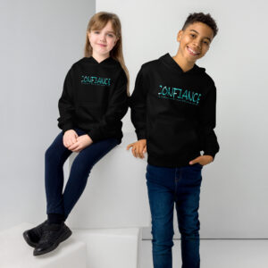 Confiance Bleu - Sweat à capuche polaire pour enfants