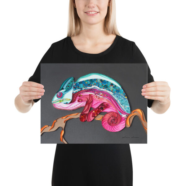 Caméléon Rainbow - Poster en cm EUROPE – Image 2