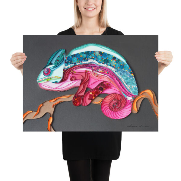 Caméléon Rainbow - Poster en cm EUROPE – Image 3