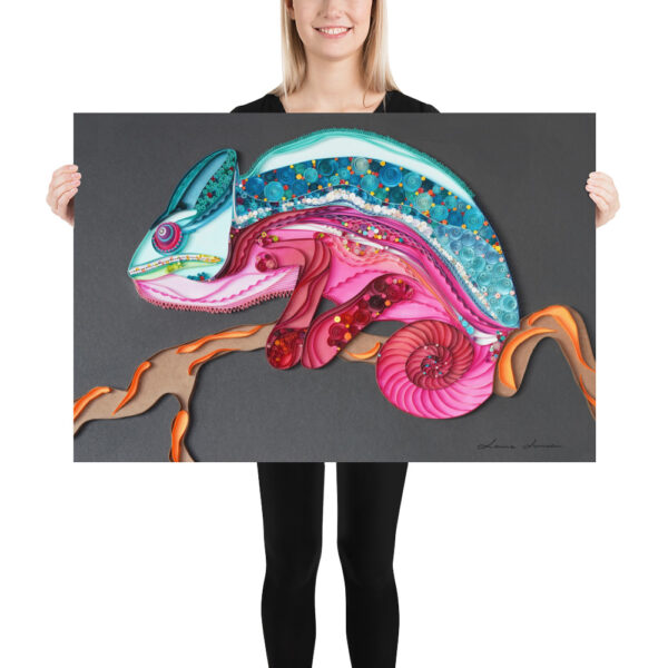 Caméléon Rainbow - Poster en cm EUROPE – Image 4