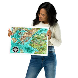 Atlas de la vie - Carte des émotions - Affiche EN POUCES