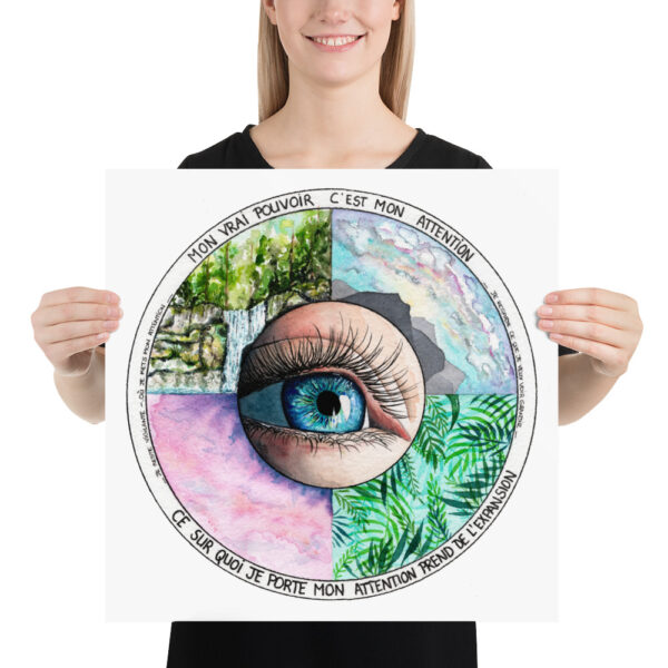 Mon pouvoir c'est mon attention - Affiche